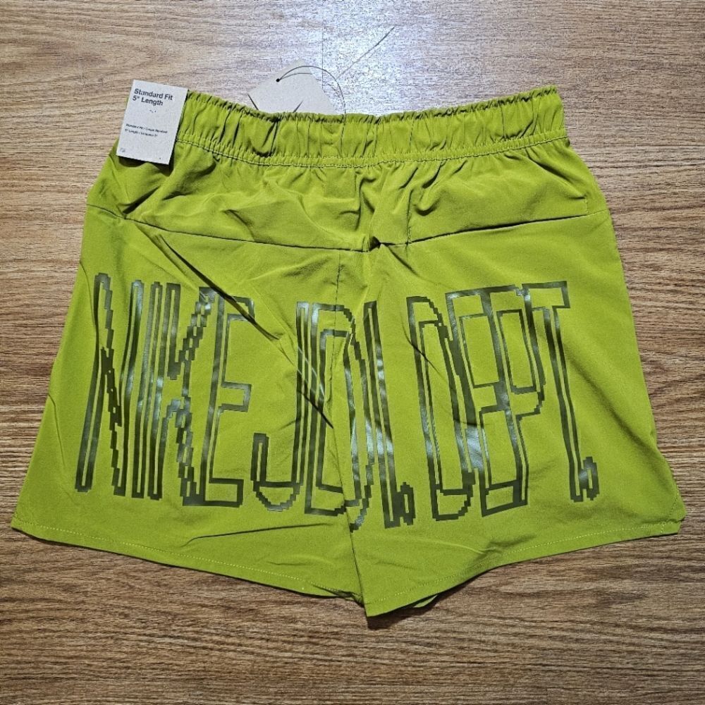 Nike Flex Training Gym Shorts 5" Big Logo Men's Small S Olive Green Black New
